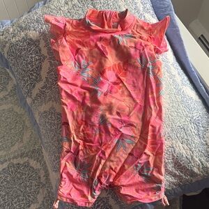 Snapper Rock Coral and Teal Swimsuit